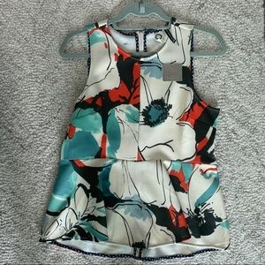 Anthropologie NWT Akemi + Kin Floral Peplum Top M